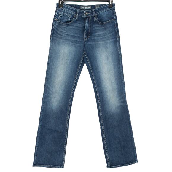 BKE Jeans Jake Bootleg Y2K Indie Sleaze Workwear Streetwear Casual Dad Blue 30L